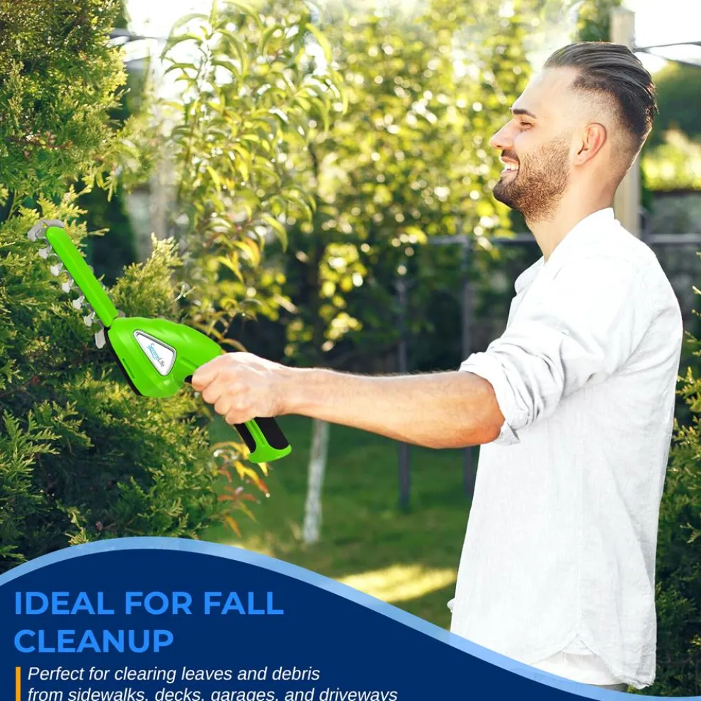 Cordless Grass Cutter & Hedge Trimmer, Rechargeable, Quick Change Blades, Green