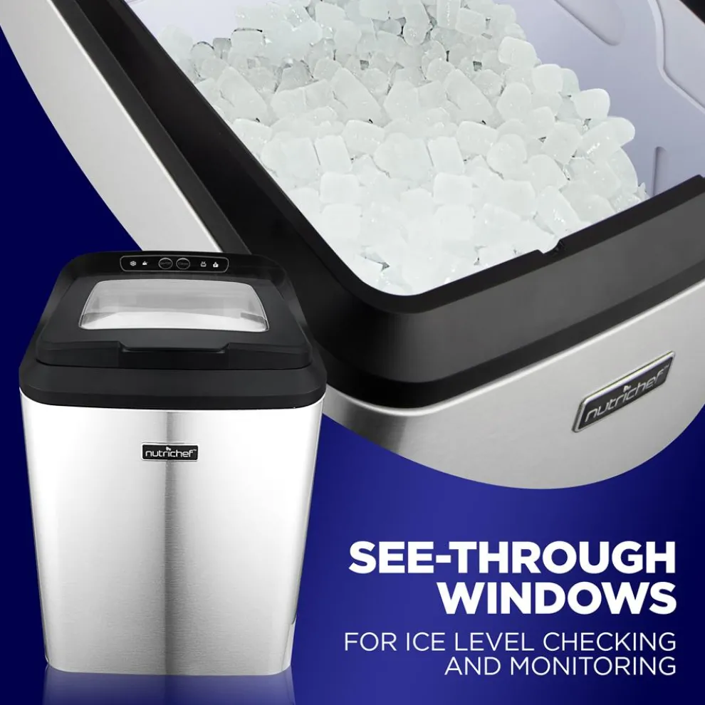 Countertop Nugget Ice Maker - Fast 26 lbs/Day, Stainless Steel