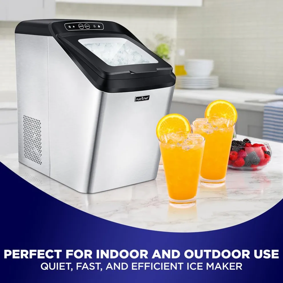 Countertop Nugget Ice Maker - Fast 26 lbs/Day, Stainless Steel