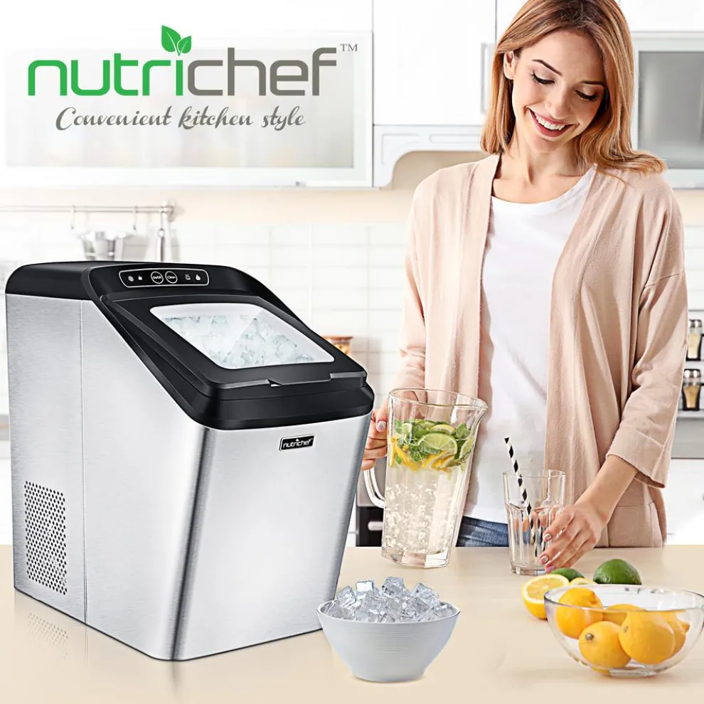 Countertop Nugget Ice Maker - Fast 26 lbs/Day, Stainless Steel