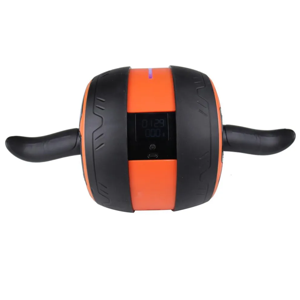 Digital Ab Roller Wheel Set - Max Core Strength, Ultra-Wide, Rubber Handles