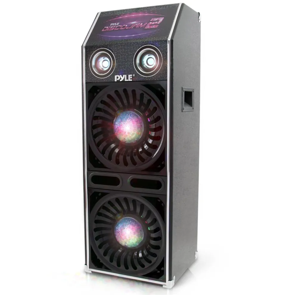 DJ Speaker System 1500W Dual 10" Woofers Flashing Lights