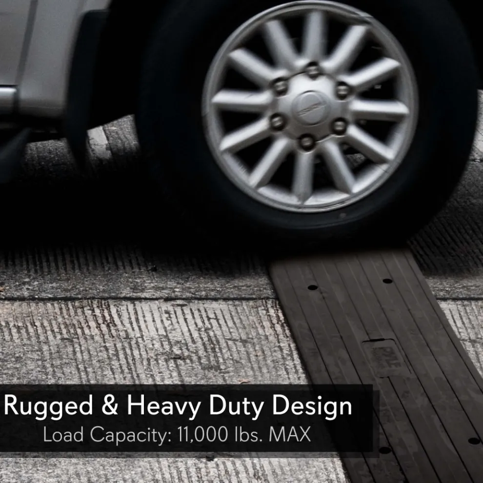 Driveway Curb Ramp - 11,000 lb Capacity, Heavy Duty Rubber, 4 ft Length