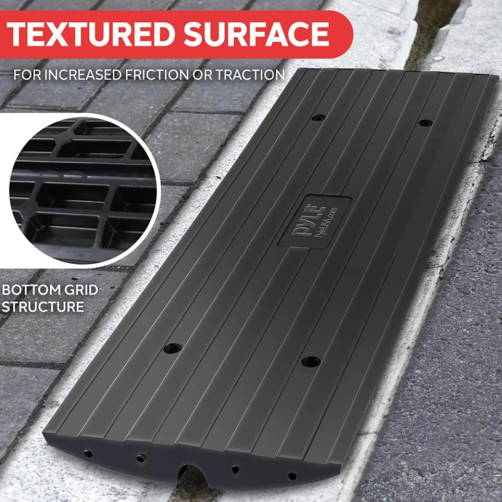 Driveway Curb Ramps 11,000lb Capacity Heavy Duty Rubber 4ft 2pc Set