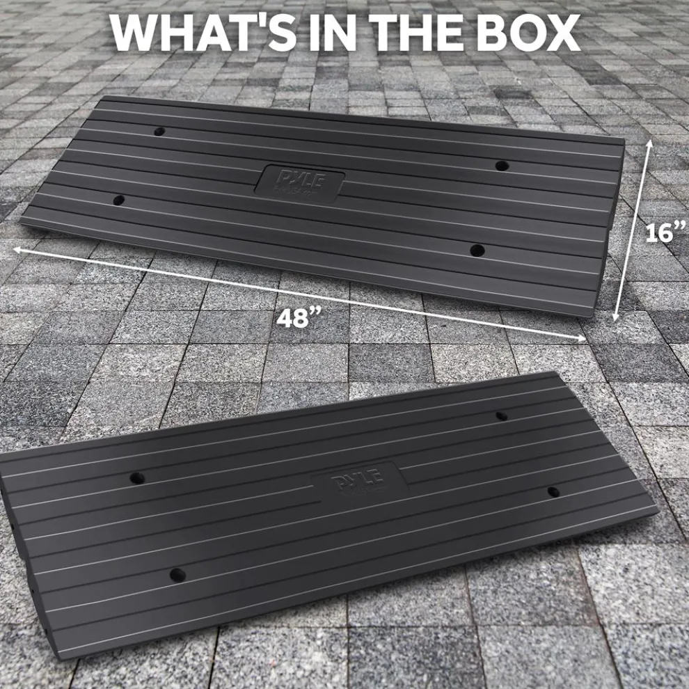 Driveway Curb Ramps 11,000lb Capacity Heavy Duty Rubber 4ft 2pc Set