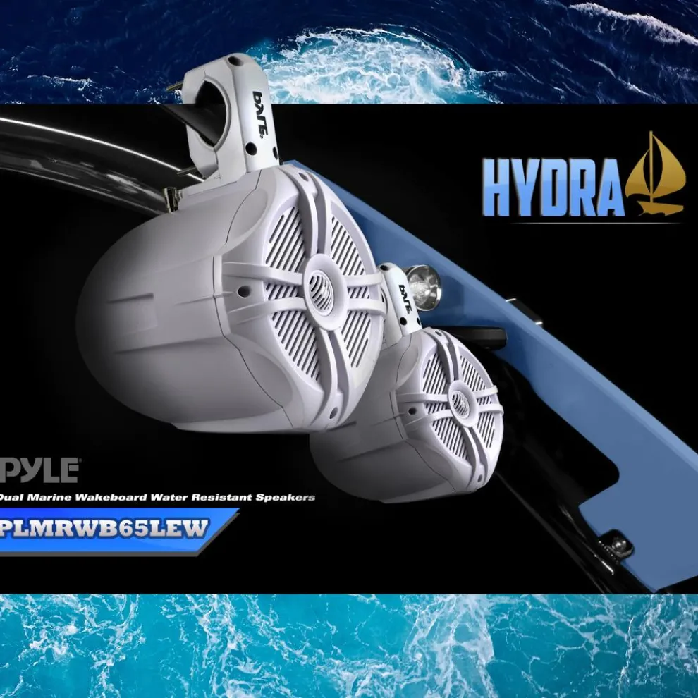 Dual 6.5'' Led Marine Wakeboard Speakers