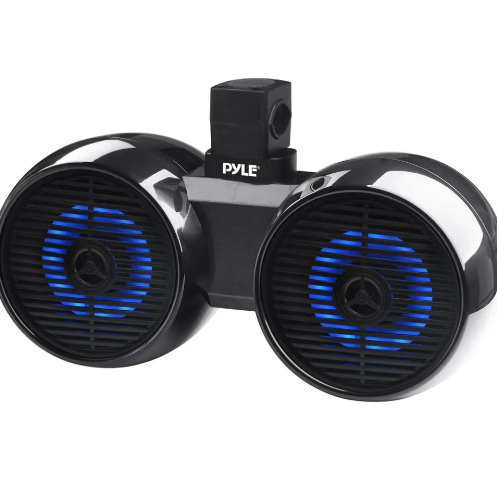 Dual Bluetooth Marine Speakers 300W Waterproof LED 8" Wakeboard System