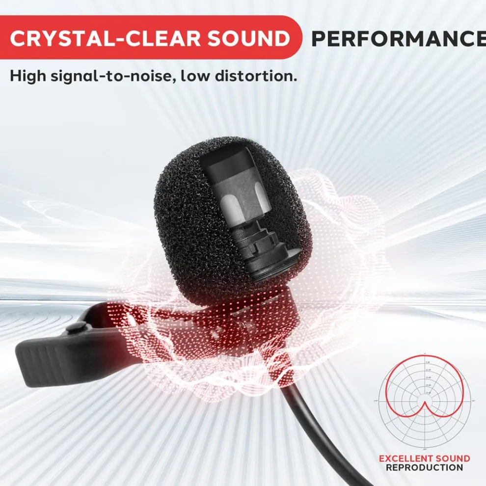 Dual Channel Wireless Mic System - Clear Sound, VHF, 2 Lavalier & Headset