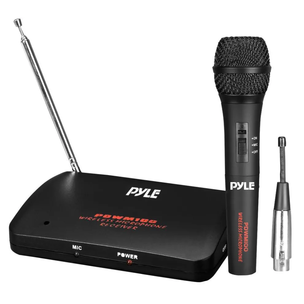 Dynamic Microphone Dual Function Wireless/Wired High Output Black