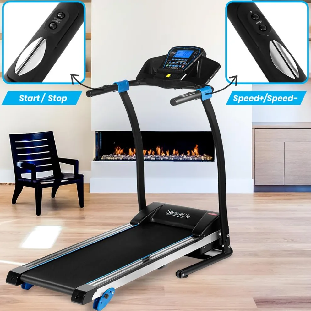 Electric Folding Treadmill, Space-Saving, 1.5 HP, Bluetooth App