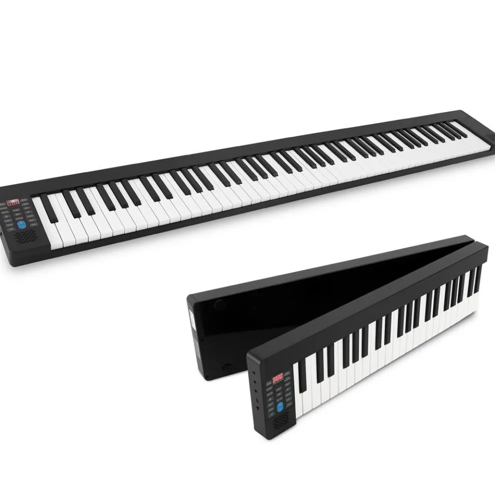 Electric Keyboard Piano 88 Keys Portable Foldable Bluetooth 128 Tones