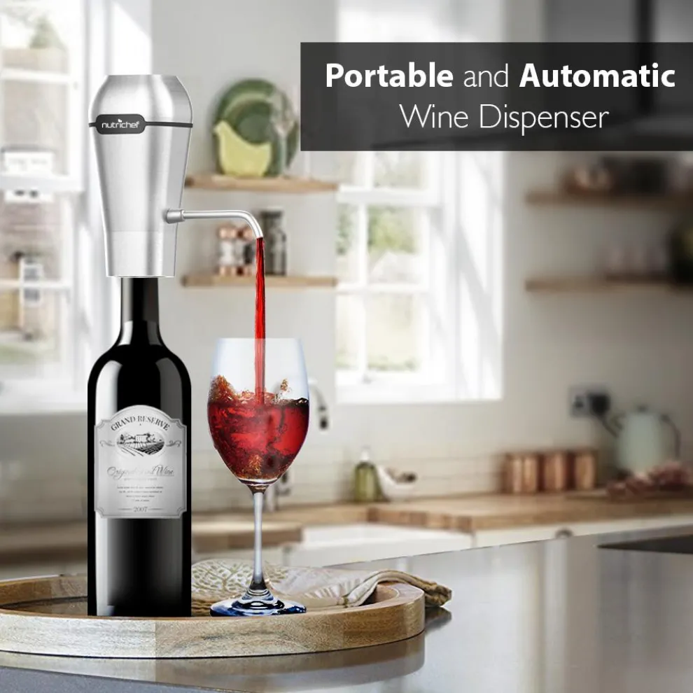 Electric Wine Aerator Pump - Fresher Wine, Automatic, Aluminum Alloy
