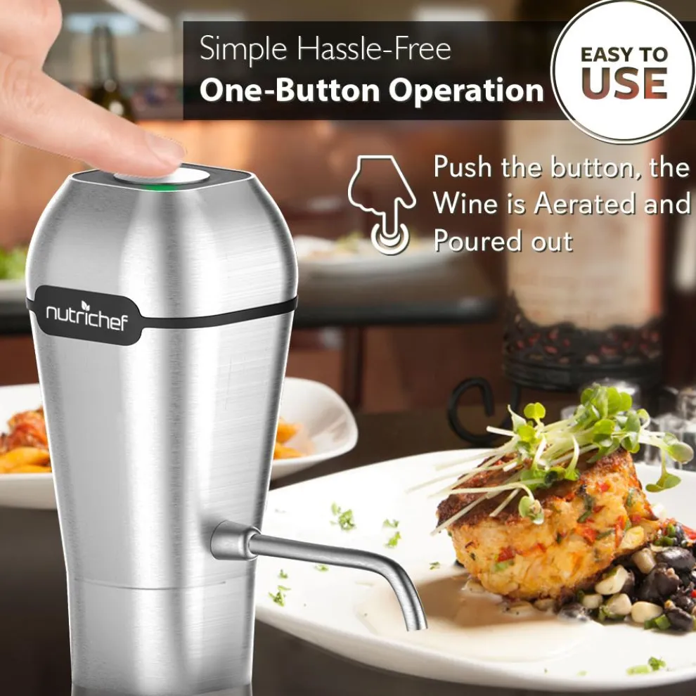 Electric Wine Aerator Pump - Fresher Wine, Automatic, Aluminum Alloy