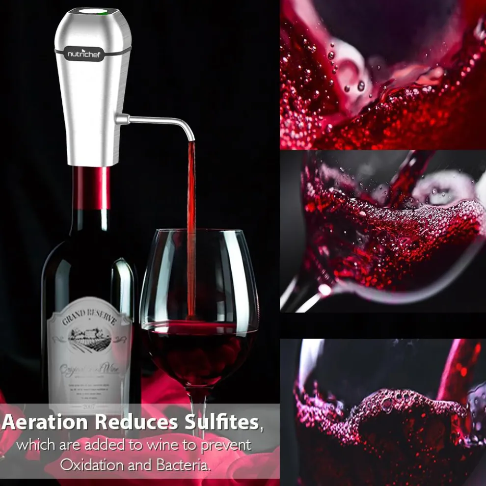 Electric Wine Aerator Pump - Fresher Wine, Automatic, Aluminum Alloy