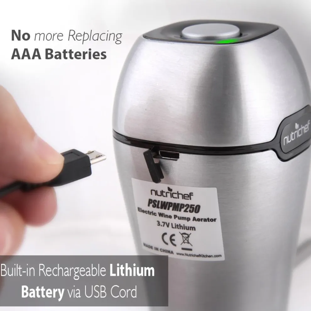 Electric Wine Aerator Pump - Fresher Wine, Automatic, Aluminum Alloy