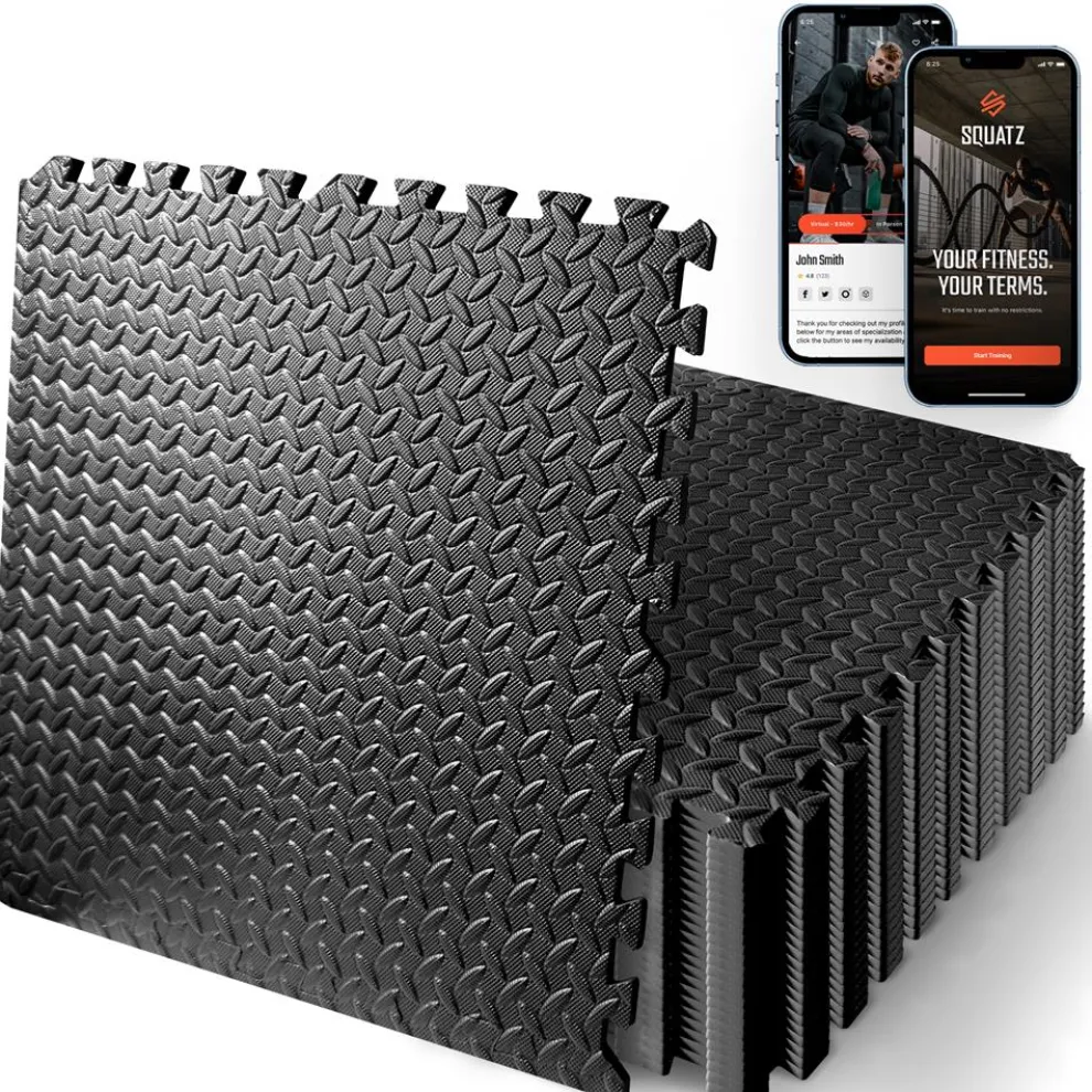 Exercise Mat 25 Pcs - Cushioned EVA Foam, Non-Skid, Easy Assembly