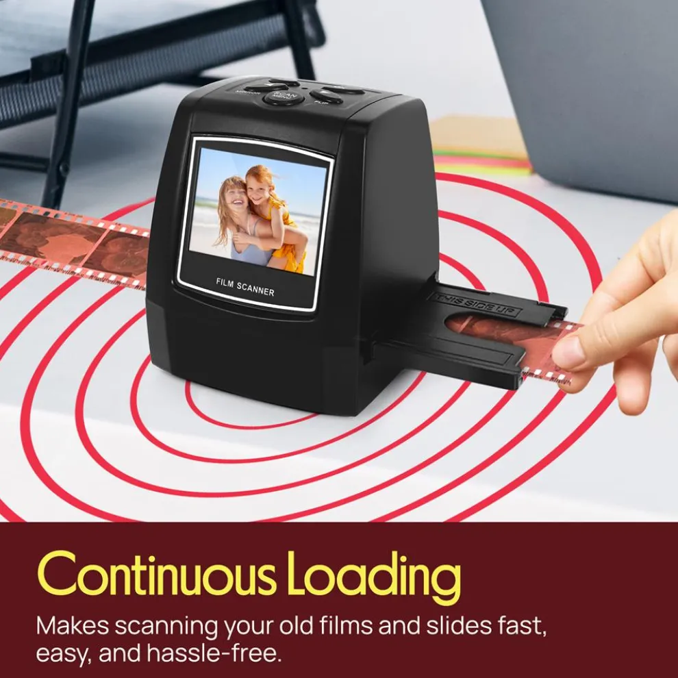 Film Scanner Slide Digitizer 22MP LCD Display TV Output