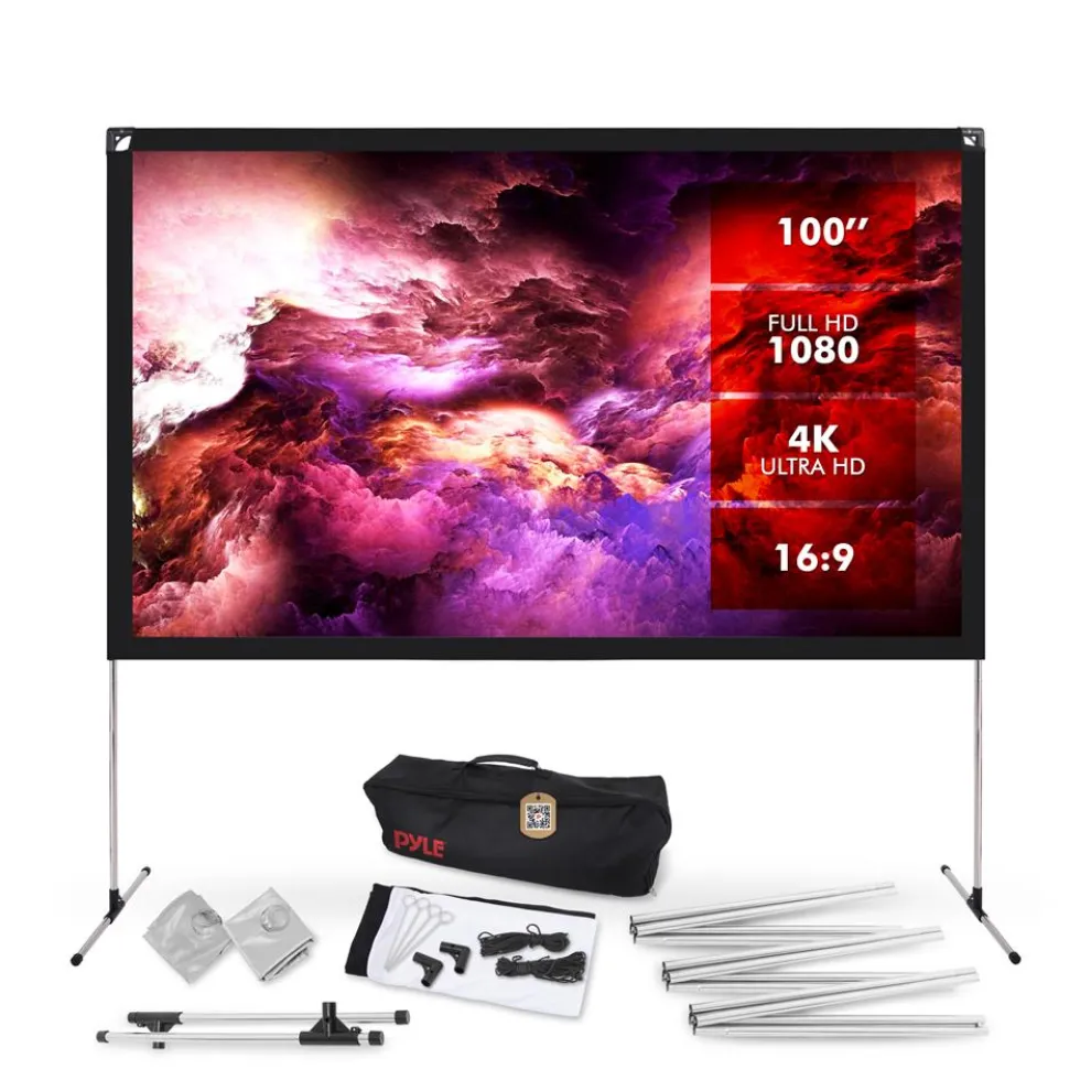 Foldable Projector Screen 120" HD 4K Matte White Wrinkle-Resistant