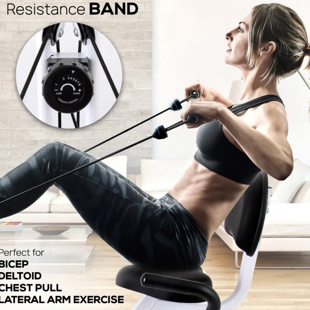 Folding Exercise Bike, Cardio Workout, 8 Resistance Levels, Pulse Monitor