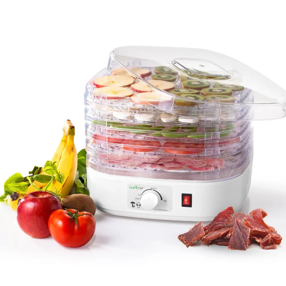 Food Dehydrator for Efficient Preservation, 5 Trays, High-Heat Circulation