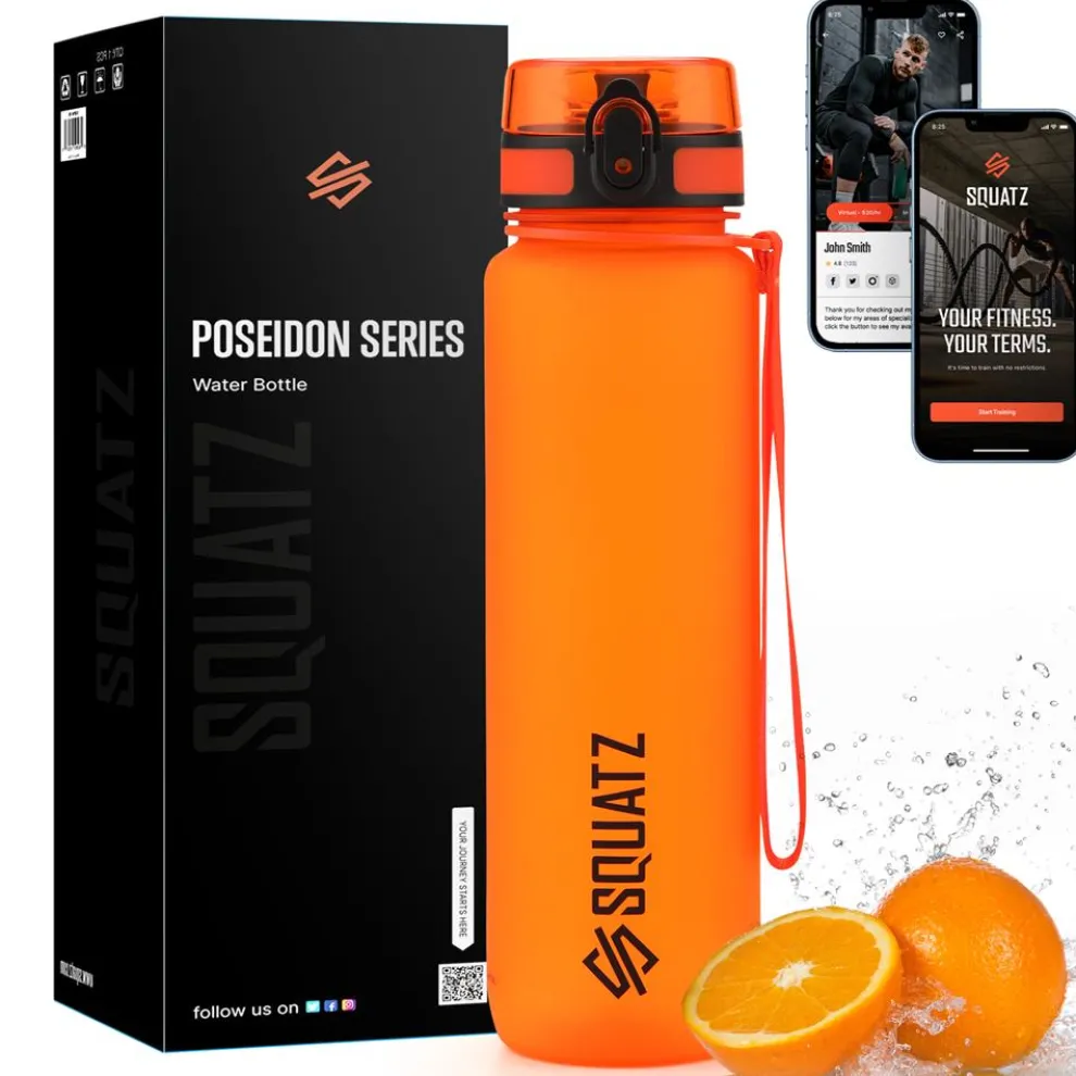 Frosted Water Bottle With Strainer