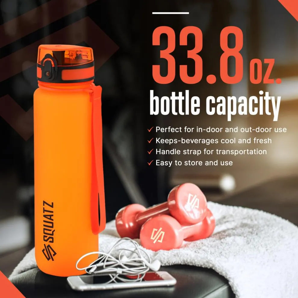 Frosted Water Bottle With Strainer