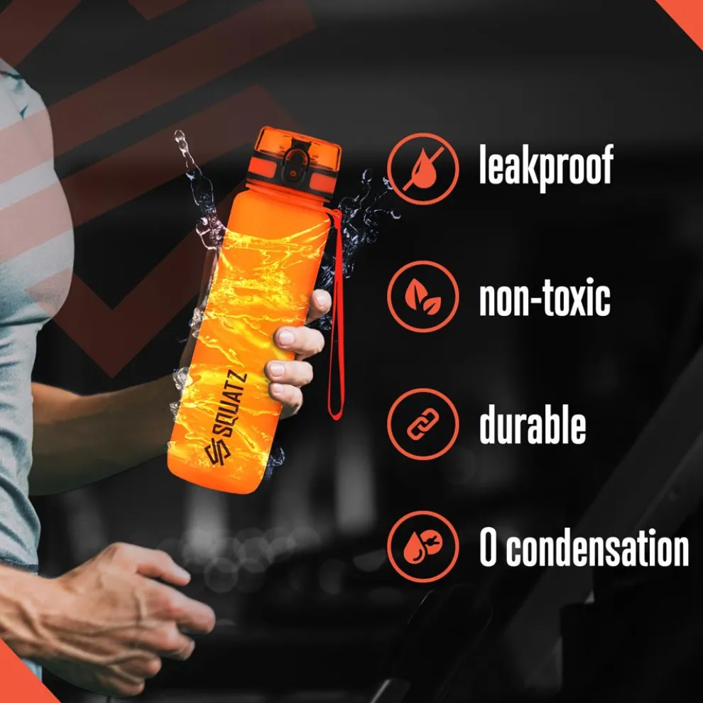 Frosted Water Bottle With Strainer