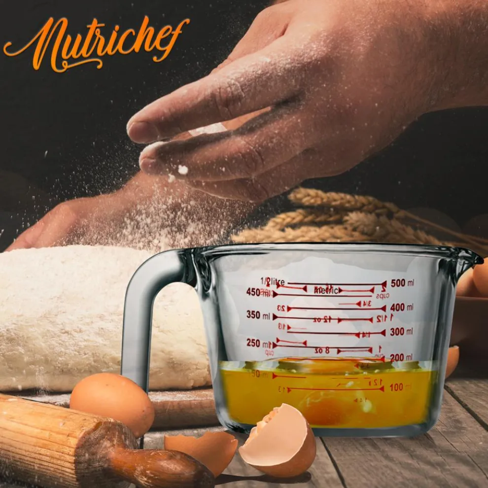 Glass Measuring Cup 500ml Precise Pouring Borosilicate Glass