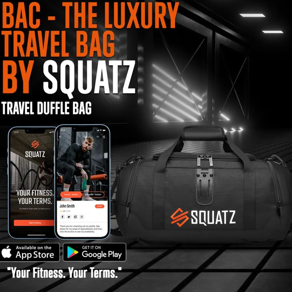 Gym Bag 50L Duffle Backpack Tear-Resistant Polyester, Spacious Compartments