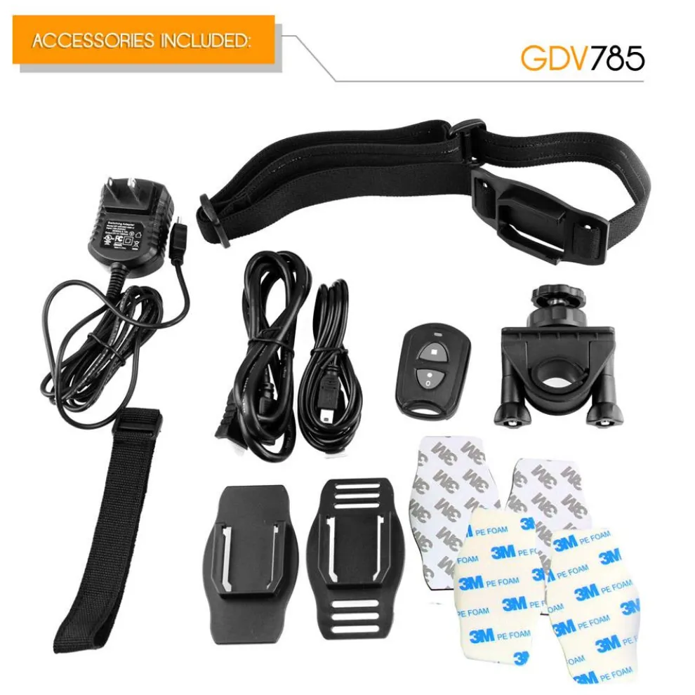 HD Action Camera 1080P Anti-Shake 16MP Waterproof 1.5