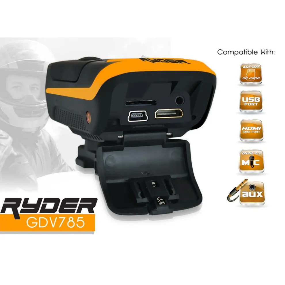 HD Action Camera 1080P Anti-Shake 16MP Waterproof 1.5