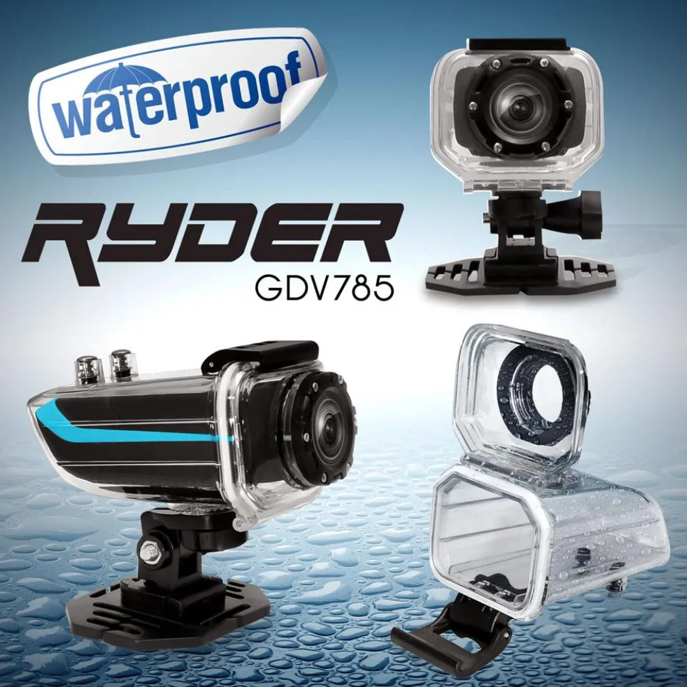 HD Action Camera 1080P Anti-Shake 16MP Waterproof 1.5