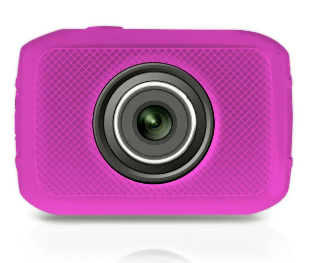 HD Sport Action Camera 720p Touch Screen Waterproof Case Pink