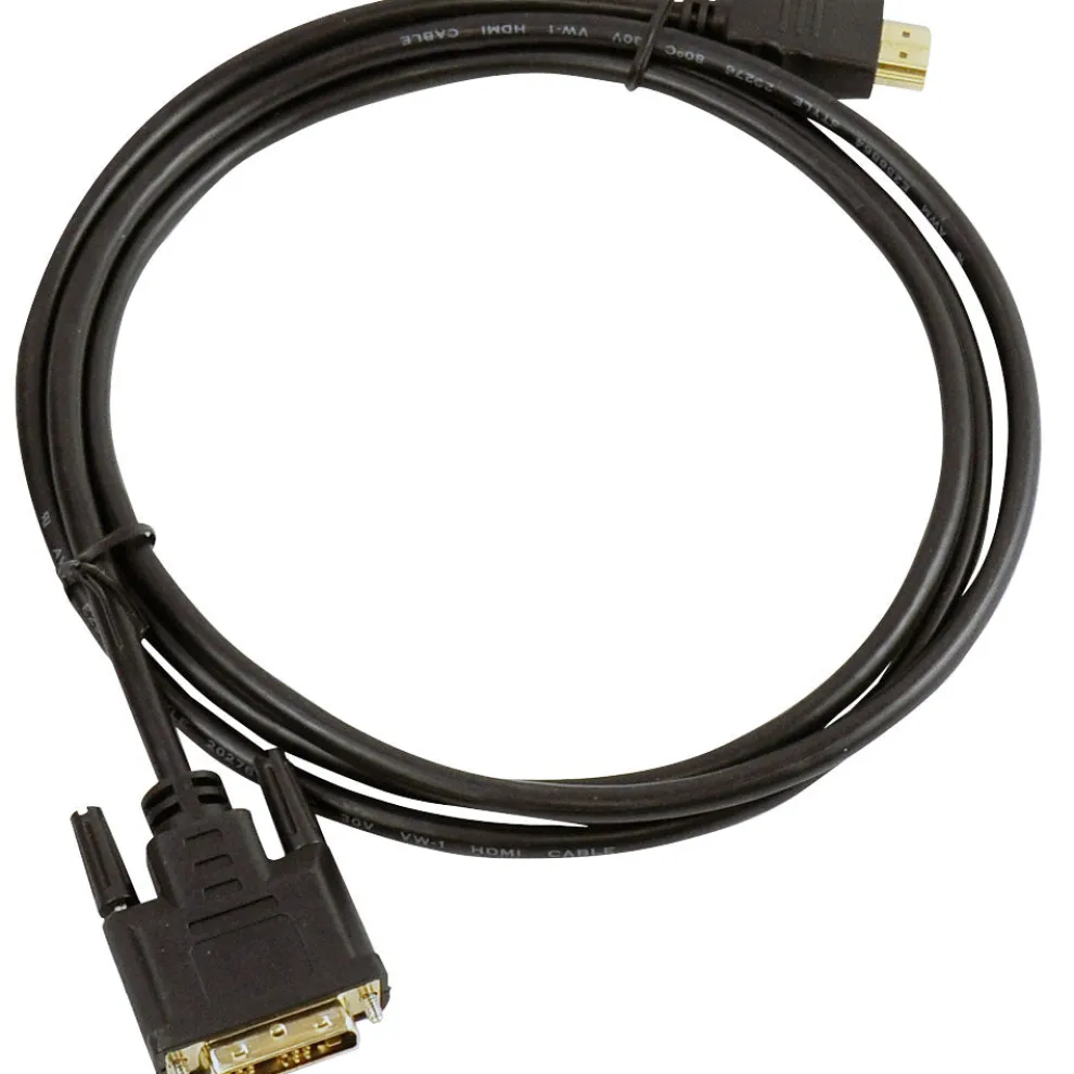 HDMI to DVI Video Cable 6ft 24k Gold-Plated Quad-Shielded