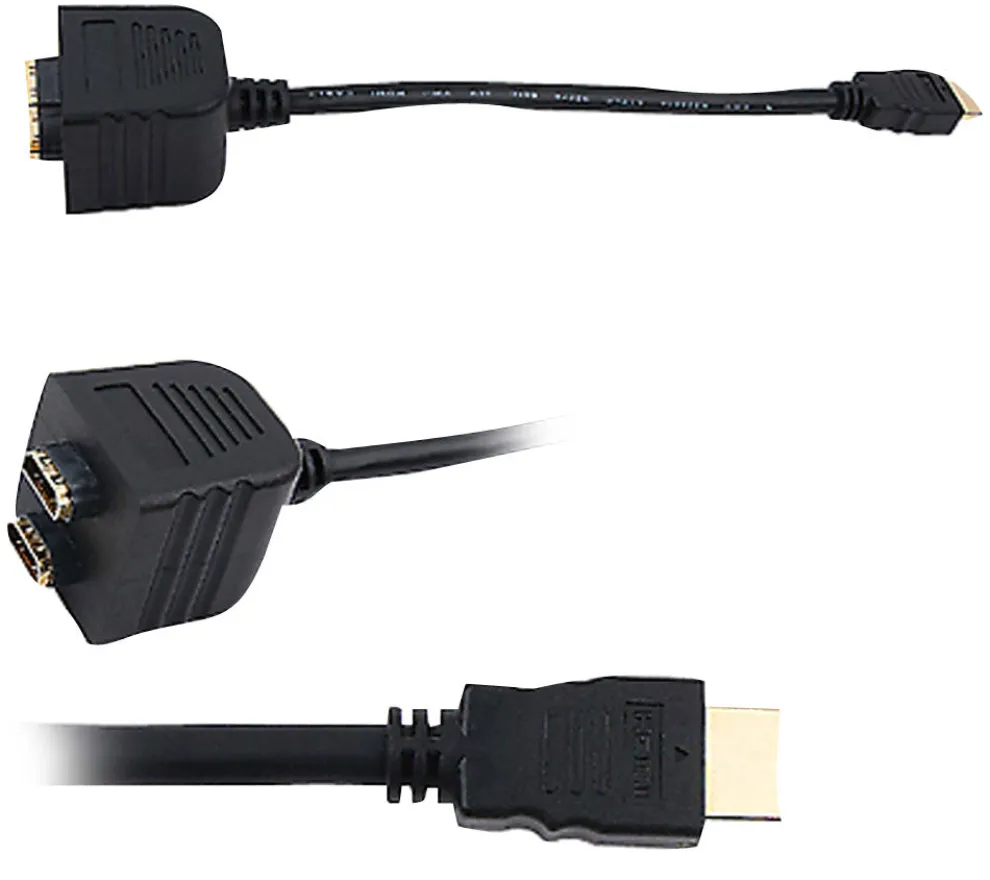 HDMI Video Splitter Adapter Cable 24K Gold-Plated Connectors