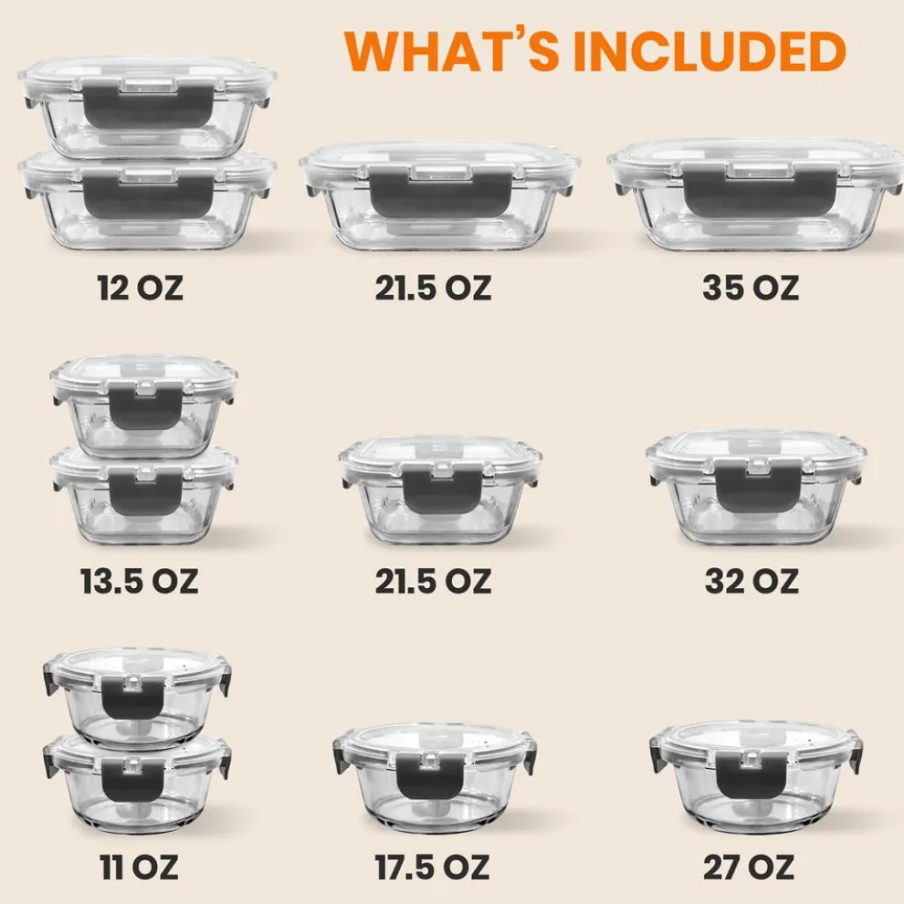 High Borosilicate Glass Food Container