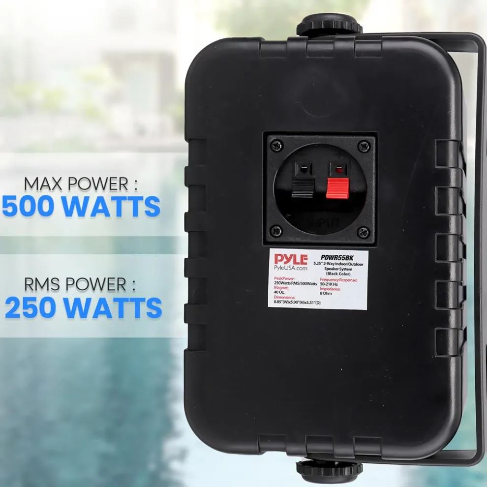 Indoor Outdoor Speakers 500W Waterproof 5.25