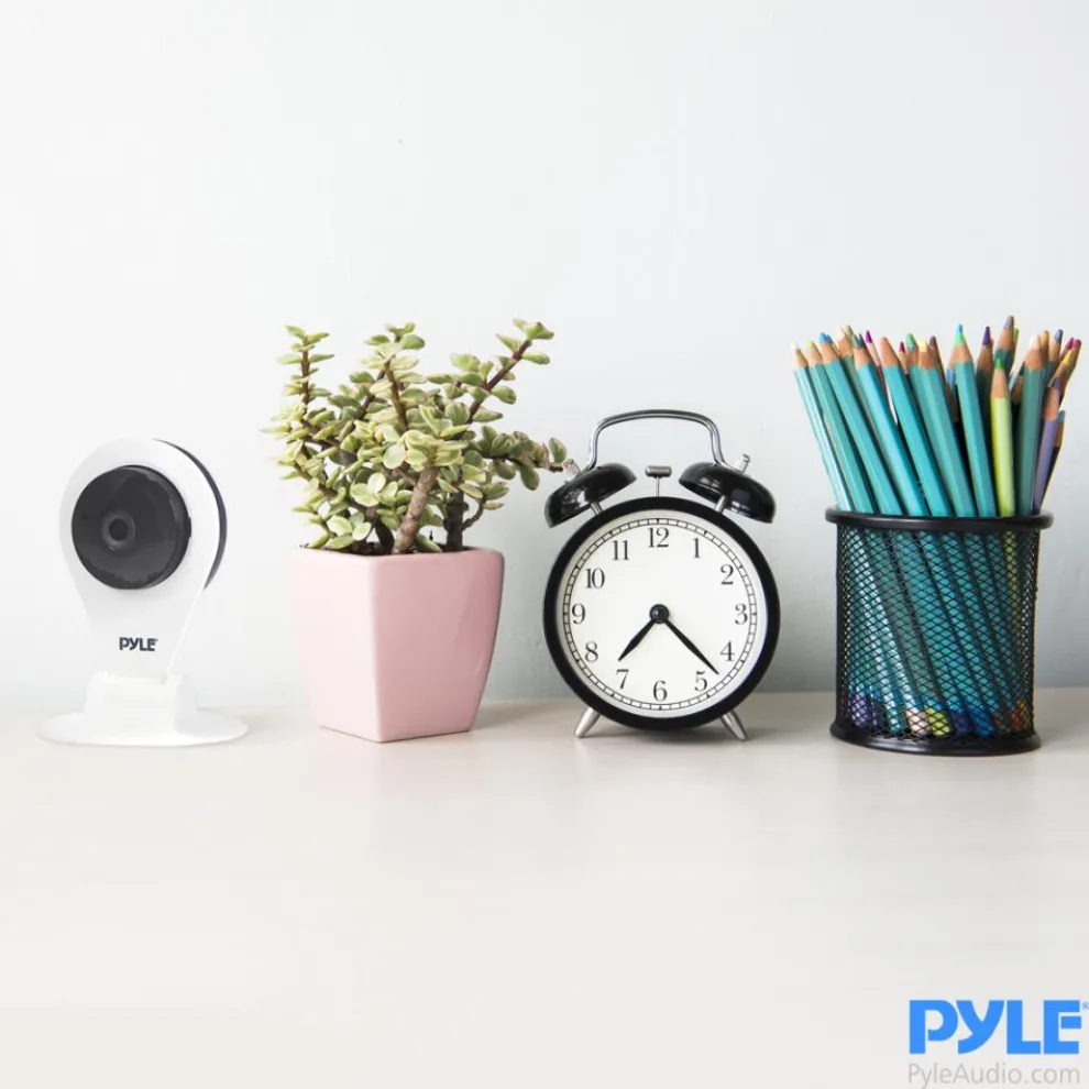 Indoor Wireless Security Camera - HD720p, Night Vision, Motion Detect, White