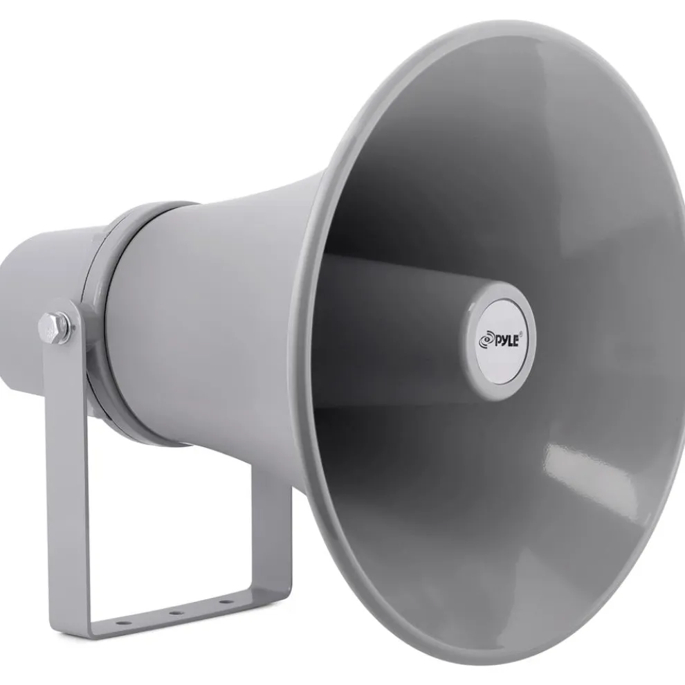 Indoor/Outdoor PA Horn Speaker 30W Loud Sound Aluminum Grey