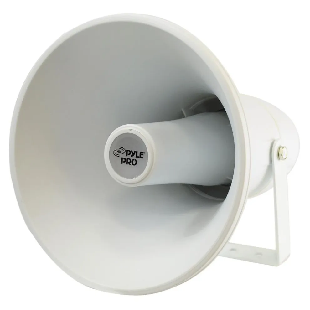 Indoor/Outdoor PA Horn Speaker 30W Loud Sound Aluminum White