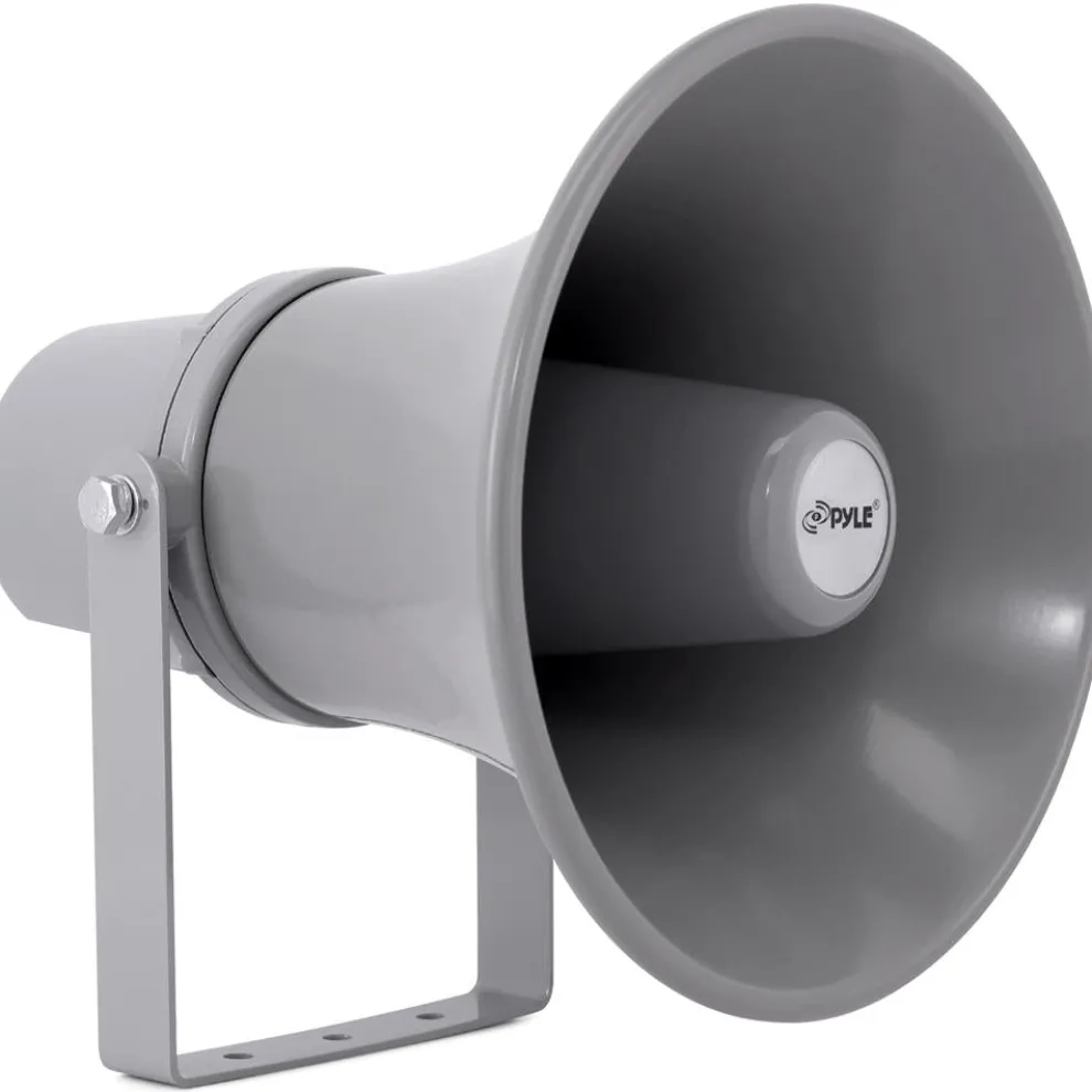 Indoor/Outdoor PA Horn Speaker 20W Loud Sound Aluminum Grey