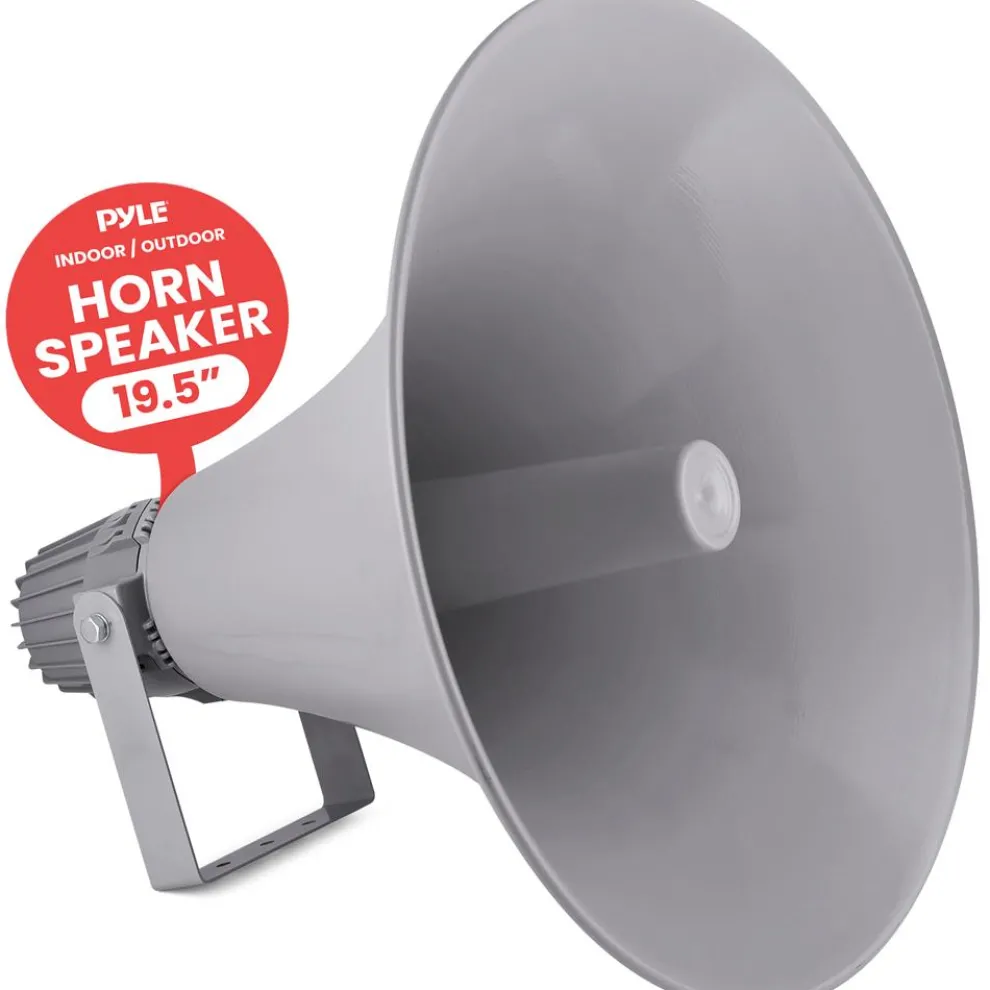 Indoor/Outdoor PA Horn Speaker 100W Loud Sound Aluminum Grey