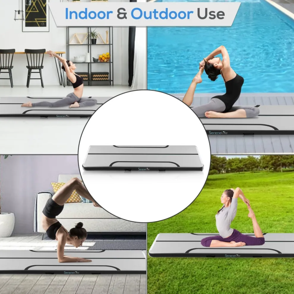 Inflatable Gymnastics Mat - Full Support - Durable PVC - 9.8 ft