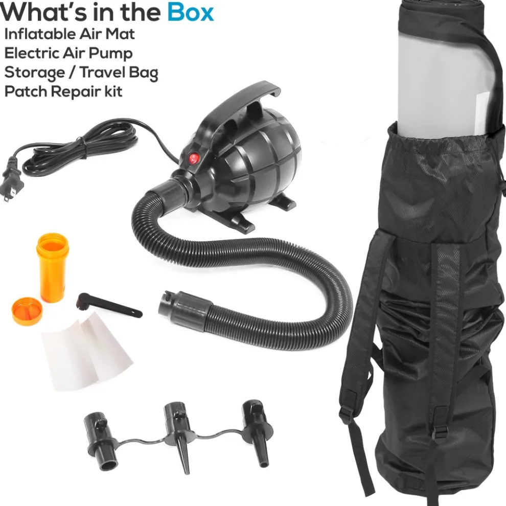 Inflatable Gymnastics Mat 13FT - Bouncy, Waterproof, 4in Thick, Blue