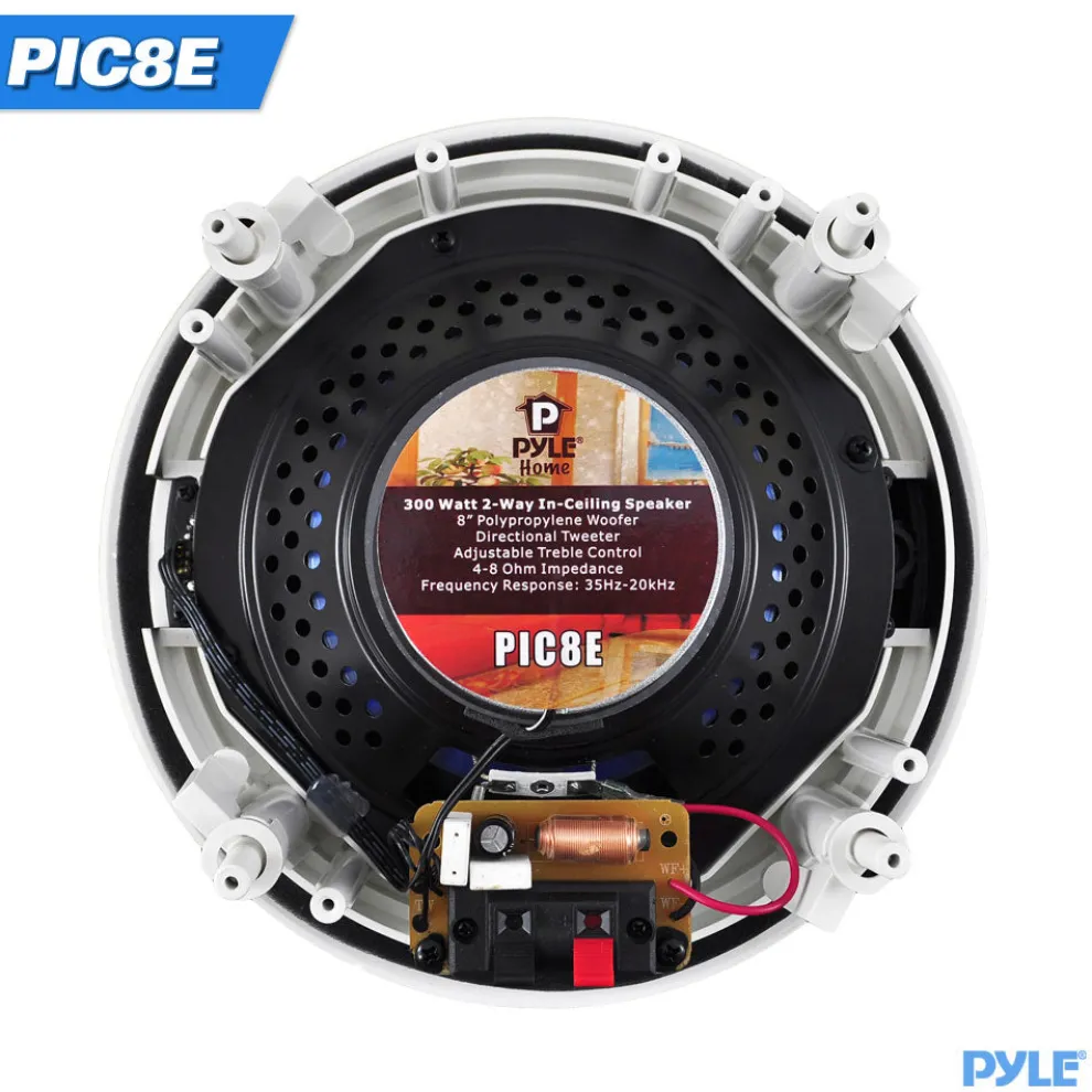 In-Wall Ceiling Speakers 300W Dual 8
