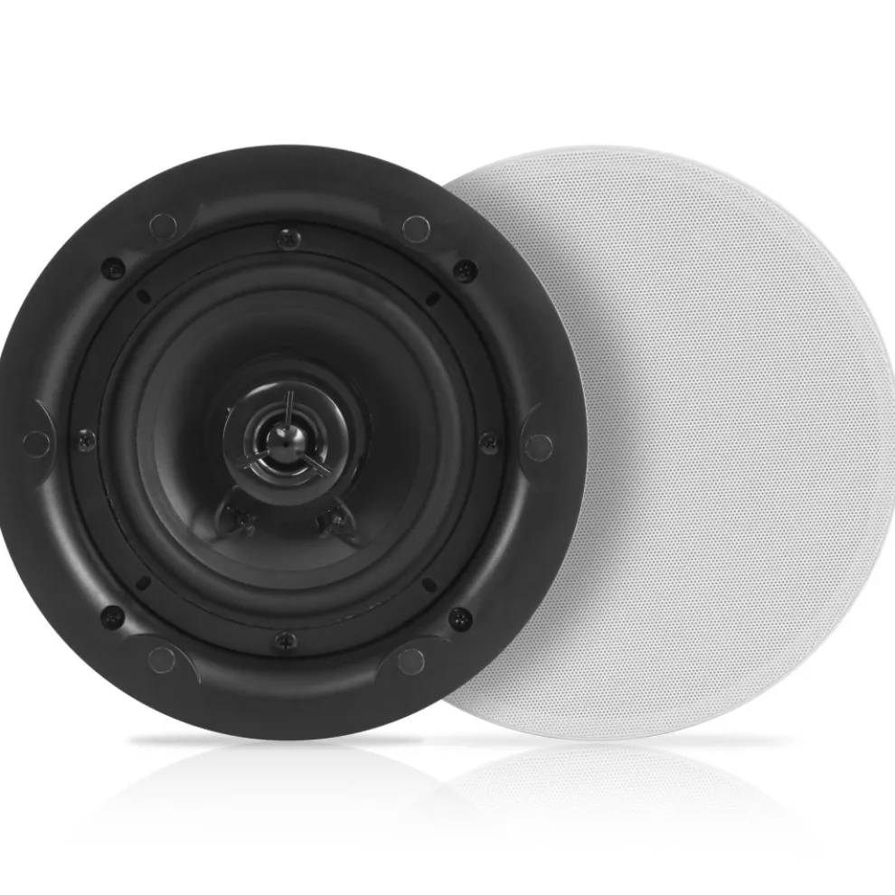 In-Wall/Ceiling Speakers Rich Bass 300W Magnetic Grill White