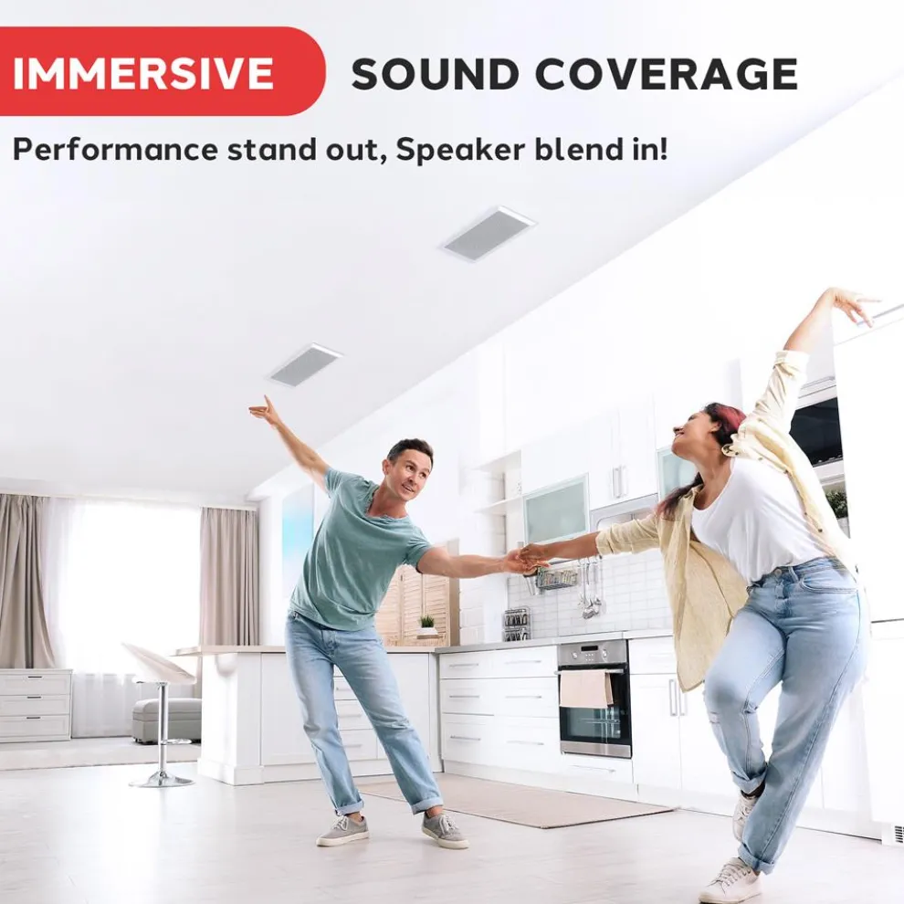 In-Wall/Ceiling Speakers, 2-Way Stereo, 5.25