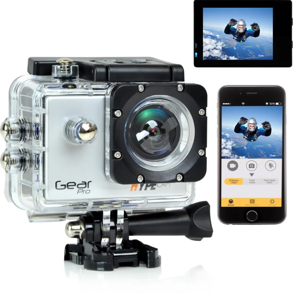 4K Ultra HD Action Camera, WiFi, Slow-Motion, Silver