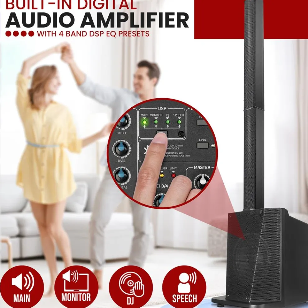 Line Array Speaker System, 1600W, 10