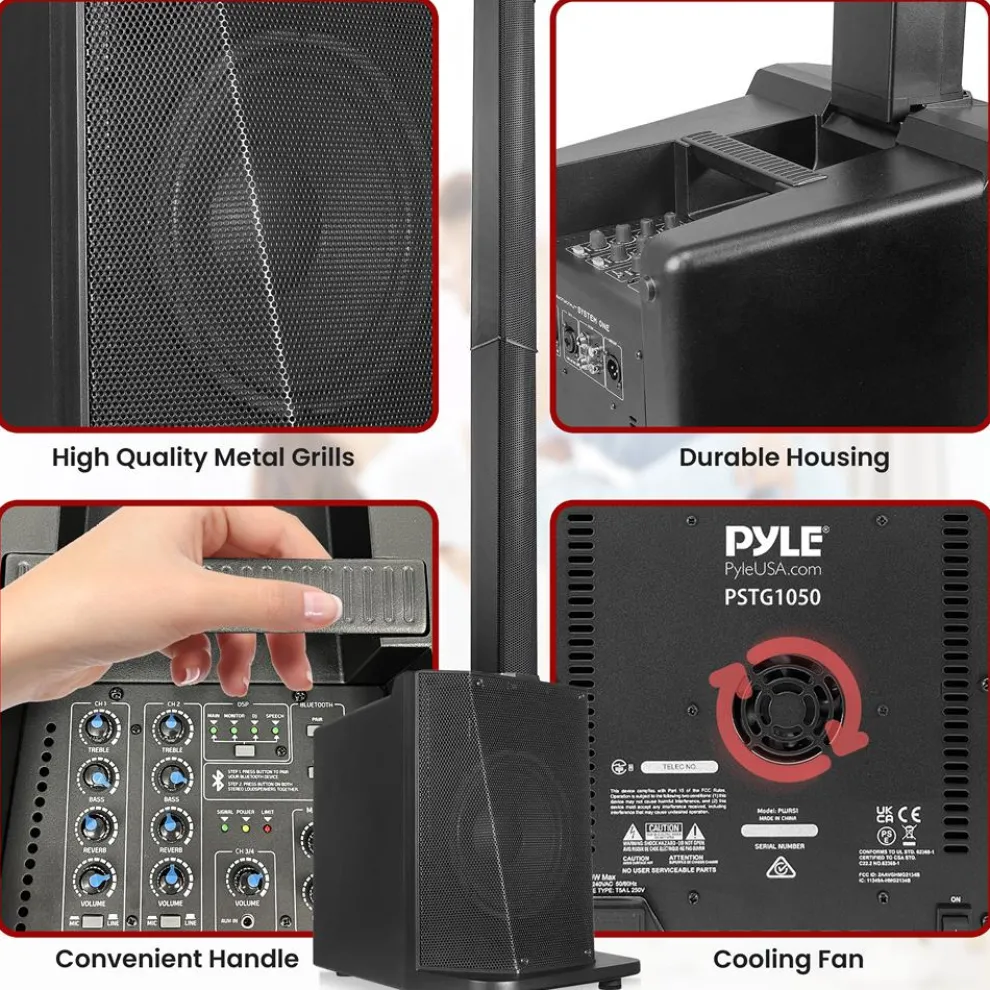 Line Array Speaker System, 1600W, 10